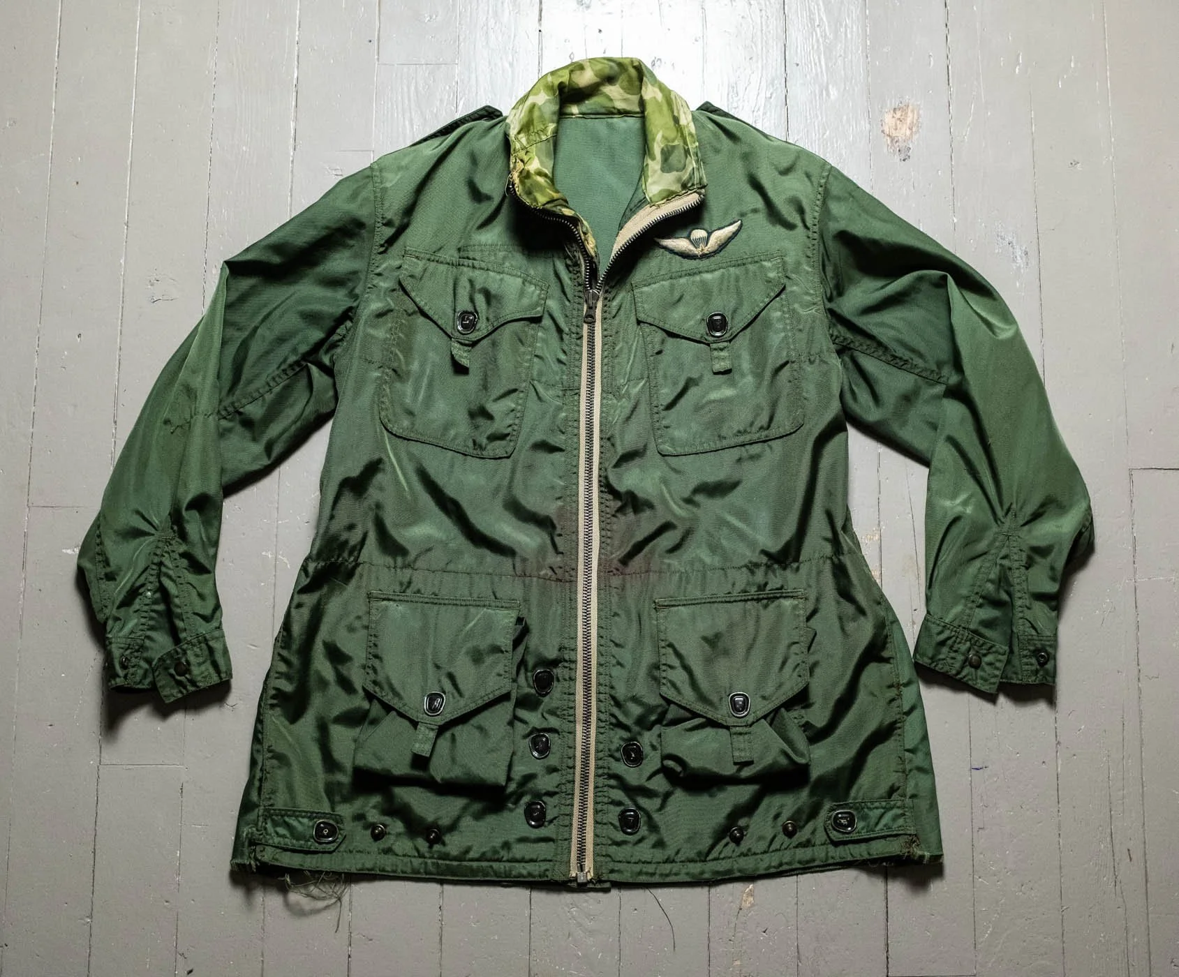 1950's Canadian Airborne Windproof Nylon Paratrooper Jump Smock
